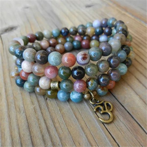 Mixed Agate Mala Beads-ToShay.org