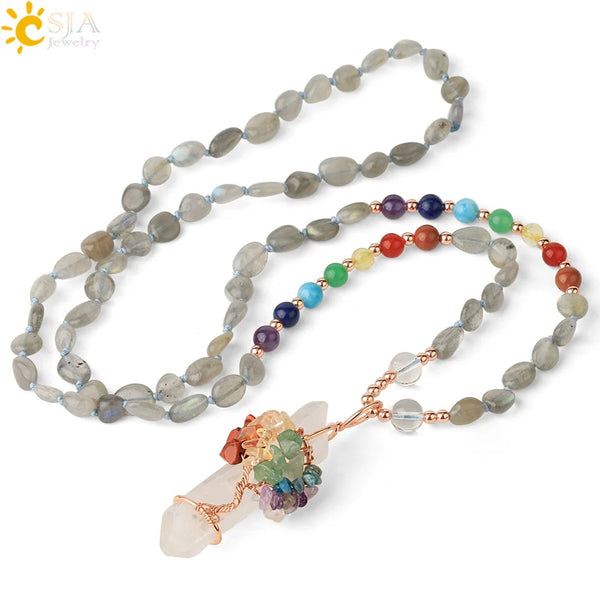 Chakra Bead Pendant Necklace-ToShay.org