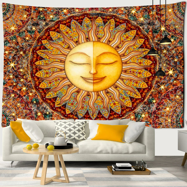 Sun Moon Art Tapestry-ToShay.org