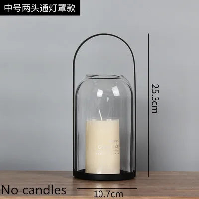 Clear Glass Candle Holder-ToShay.org