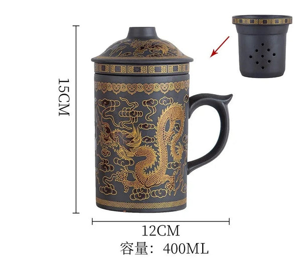 Dragon Clay Tea Cup-ToShay.org