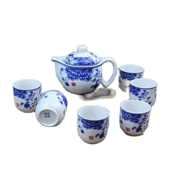 Blue White Porcelain Tea Set-ToShay.org