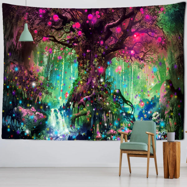 Tree Lantern Art Tapestry-ToShay.org