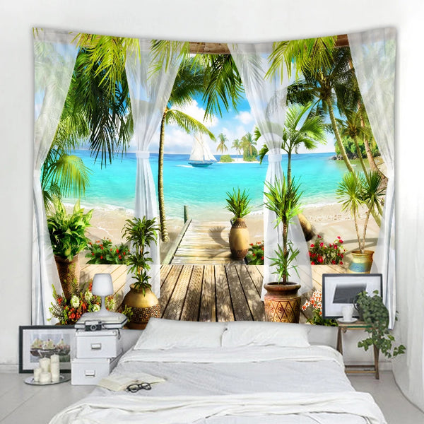 Sea View Art Tapestry-ToShay.org