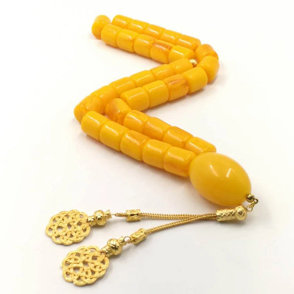 Yellow Amber Prayer Beads-ToShay.org