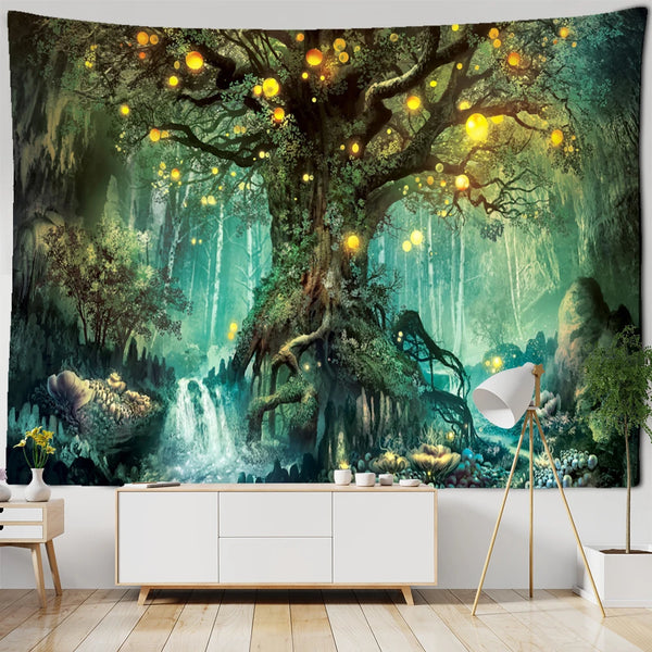 Tree Lantern Art Tapestry-ToShay.org