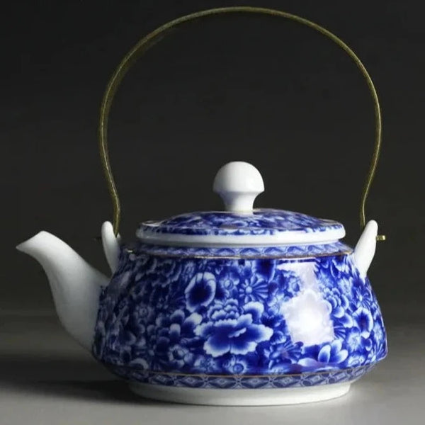 Blue White Porcelain Tea Pot-ToShay.org