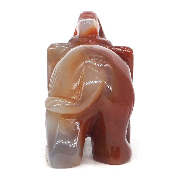 Red Agate Elephant Statue-ToShay.org