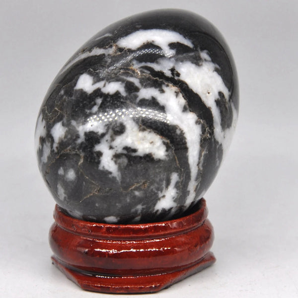 Black White Zebra Stone Egg-ToShay.org