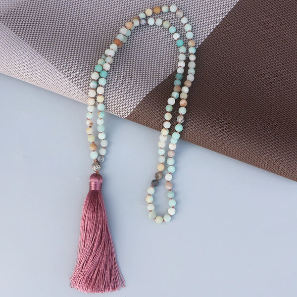 Blue Amazonite Mala Beads-ToShay.org