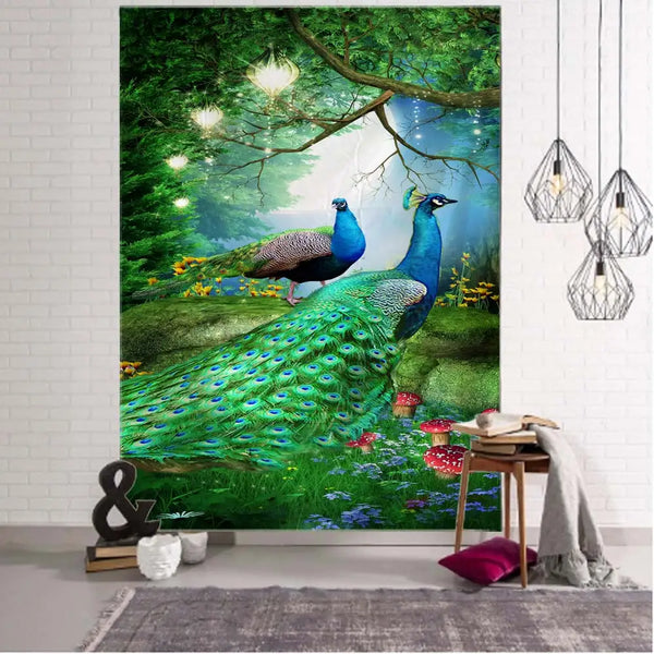 Peacock Art Tapestry-ToShay.org