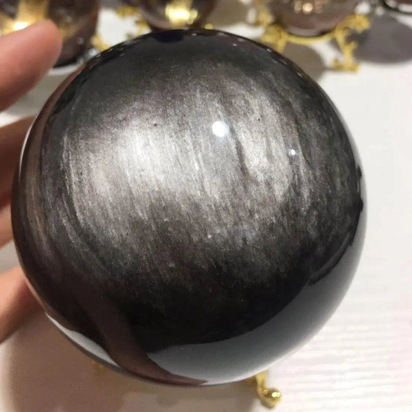 Silver Obsidian Ball-ToShay.org