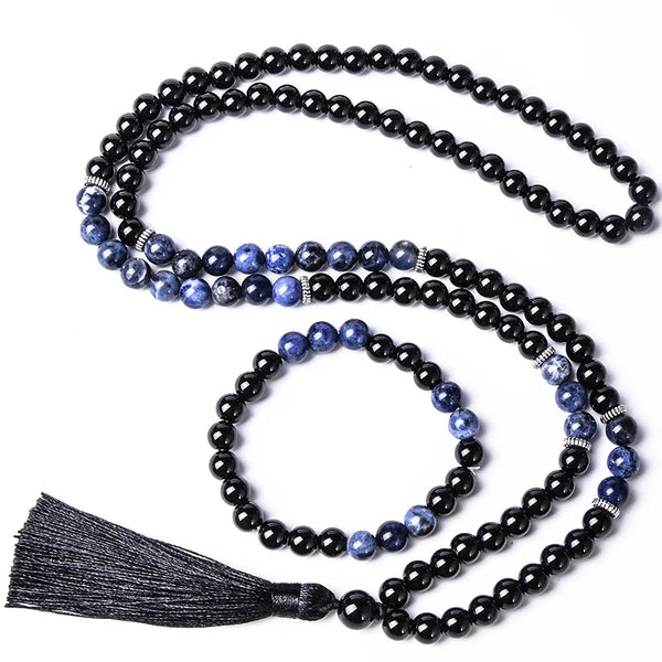 Black Agate Mala Beads-ToShay.org