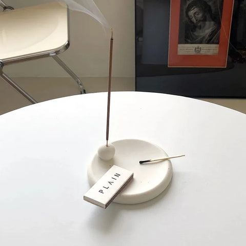 White Ceramic Incense Stick Holder-ToShay.org