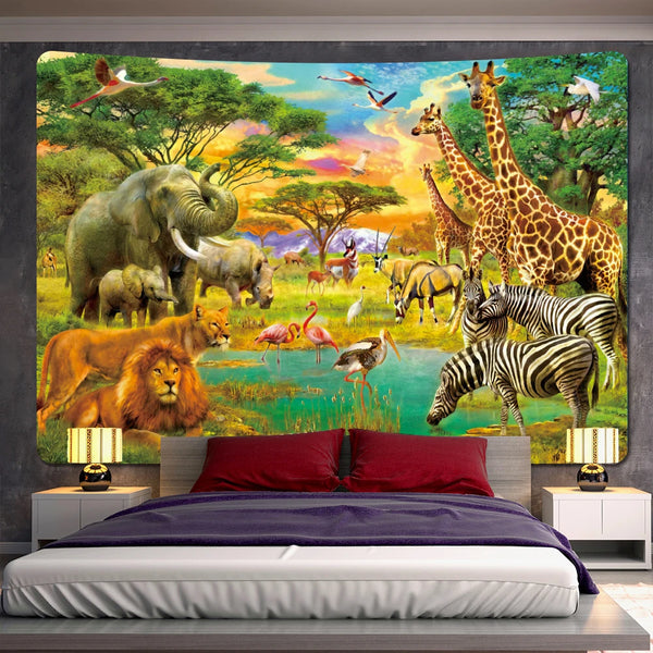 Jungle Animals Tapestry-ToShay.org