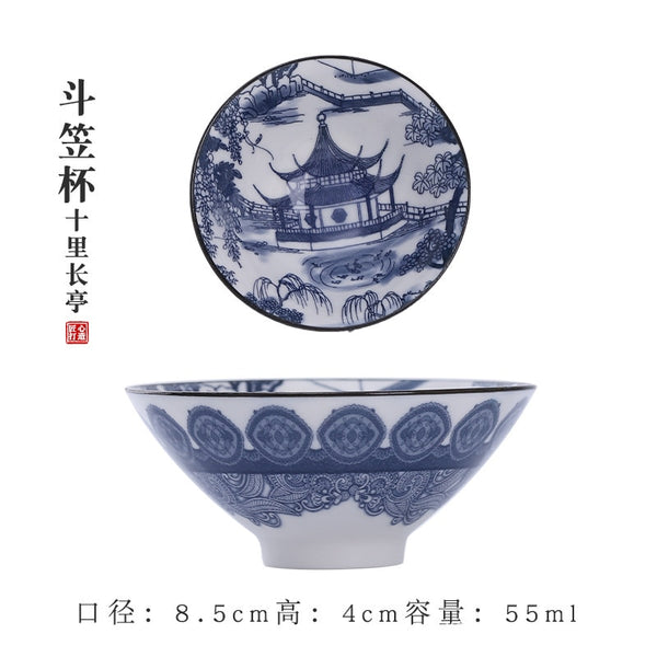 Blue White Porcelain Cups-ToShay.org