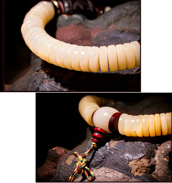 Tibetan Deer Bone Mala Bracelet-ToShay.org