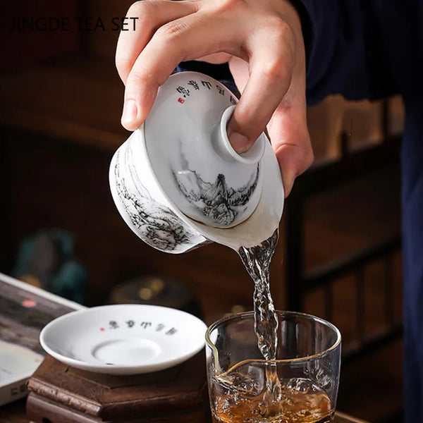 Gaiwan Ceramic Tea Tureen-ToShay.org