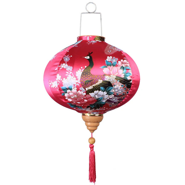 Peacock Silk Lanterns-ToShay.org