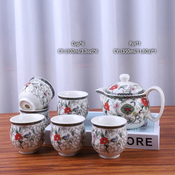 White Painted Ceramic Tea Sets-ToShay.org