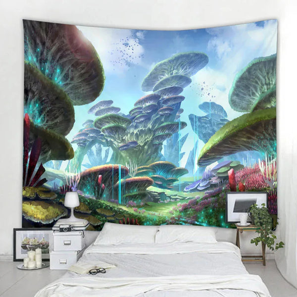 Mushroom Forest Tapestry-ToShay.org