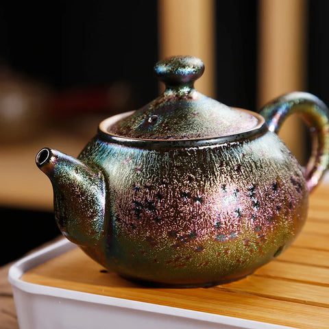 Gold Glazed Ceramic Teapot-ToShay.org