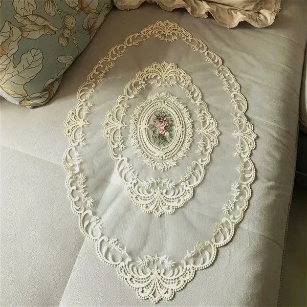 Embroidered Lace Tablecloth-ToShay.org