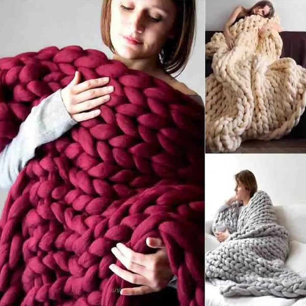 Knitted Throw Blanket-ToShay.org