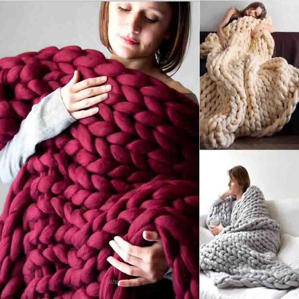 Wool Knitted Blanket-ToShay.org