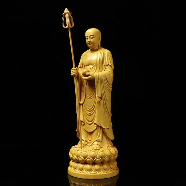 Wood Ksitigarbha Buddha-ToShay.org