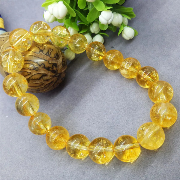 Yellow Citrine Bead Bracelet-ToShay.org