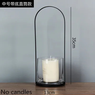 Clear Glass Candle Holder-ToShay.org