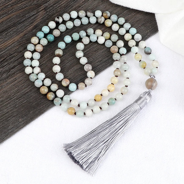 Blue Amazonite Mala Beads-ToShay.org