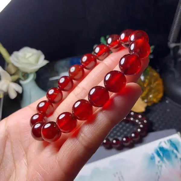 Red Garnet Bead Bracelet-ToShay.org