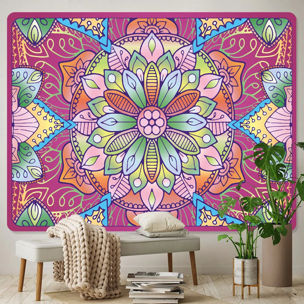 Sun Moon Mandala Tapestry-ToShay.org