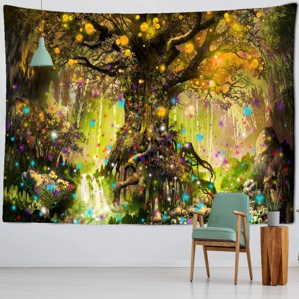 Tree Lantern Art Tapestry-ToShay.org