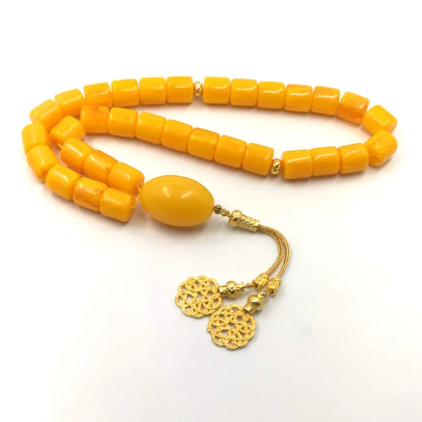 Yellow Amber Prayer Beads-ToShay.org