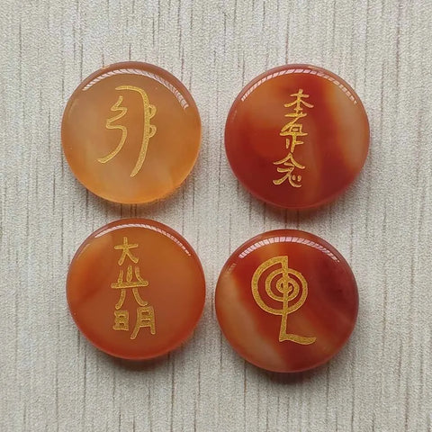 Red Onyx Reiki Palm Stones-ToShay.org