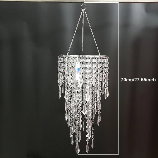 Crystal Bead Chain Chandelier-ToShay.org