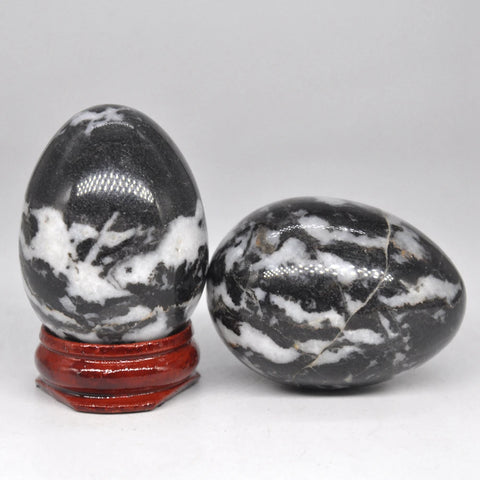 Black White Zebra Stone Egg-ToShay.org