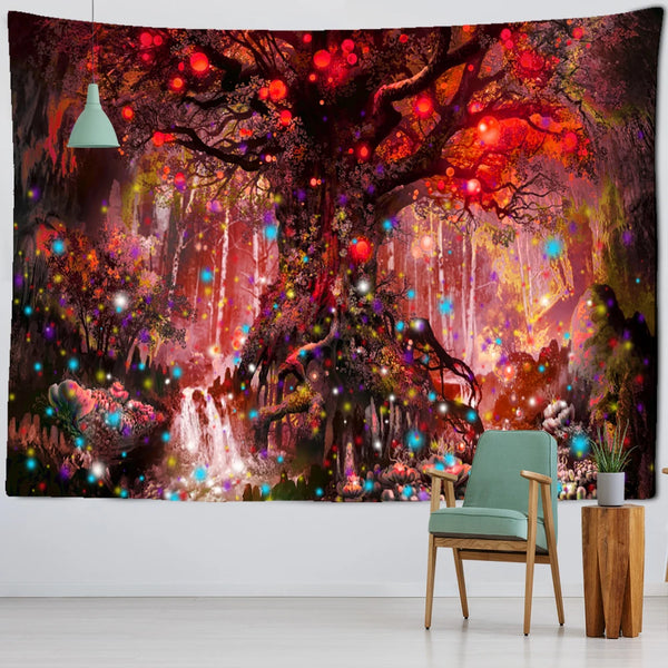 Tree Lantern Art Tapestry-ToShay.org