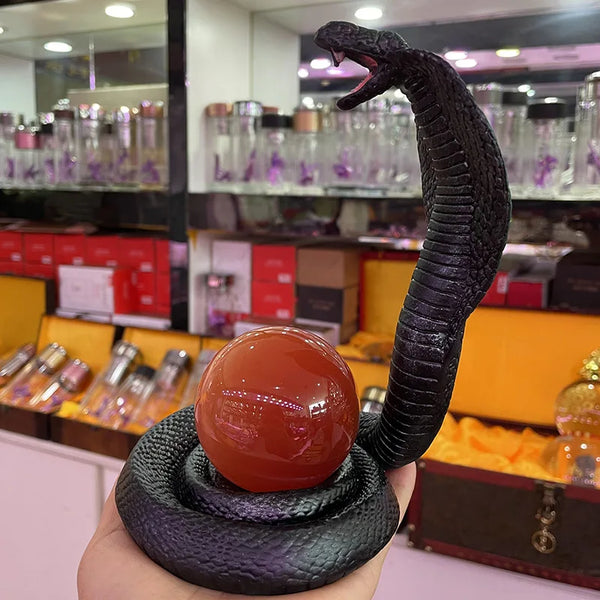 Black Cobra Crystal Ball Stand-ToShay.org