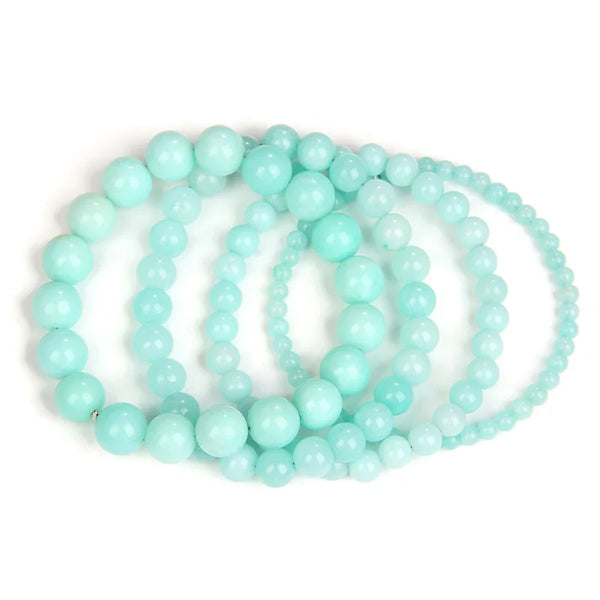 Blue Amazonite Bead Bracelets-ToShay.org