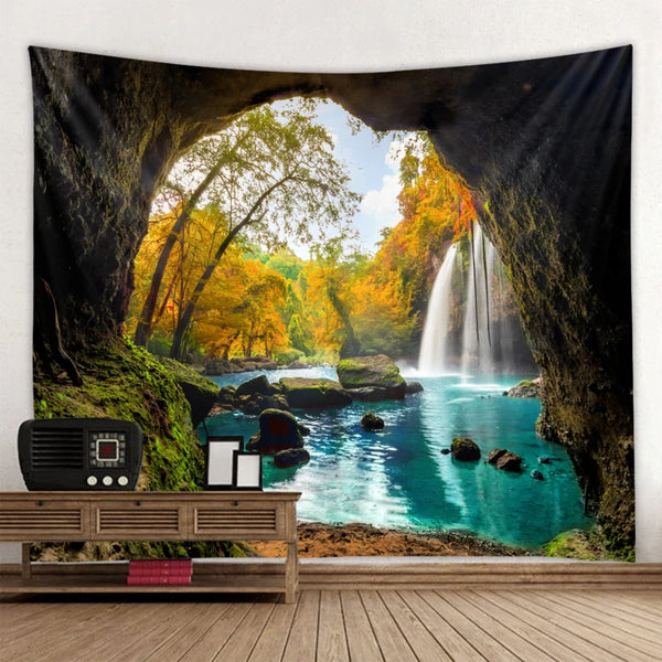 Forest Waterfall Tapestry-ToShay.org