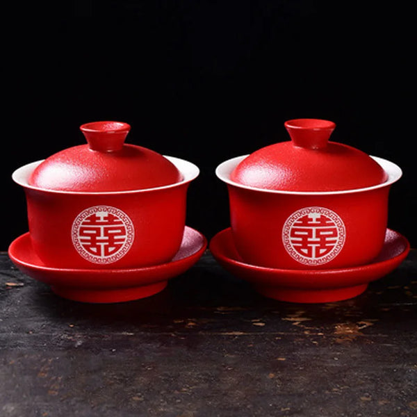 Red Ceramic Tea Sets-ToShay.org