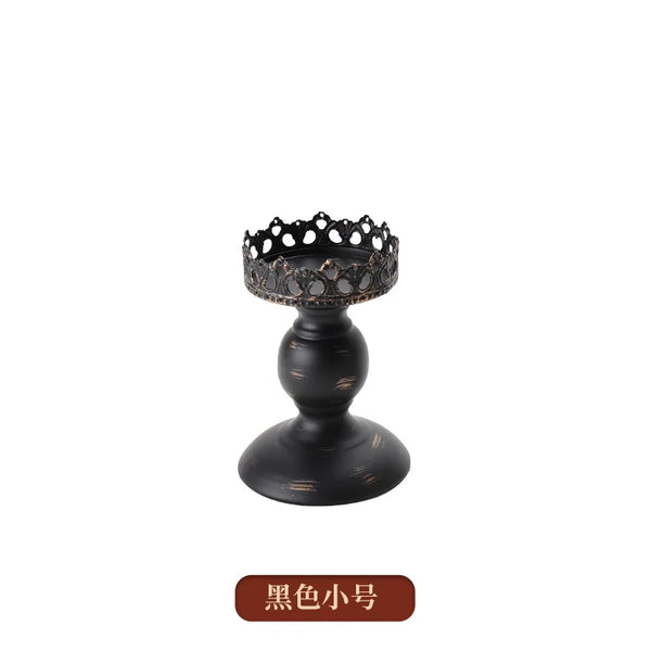 Black Iron Candle Holder-ToShay.org