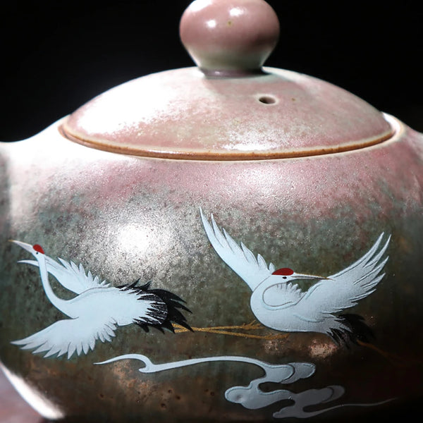 Crane Ceramic Teapot-ToShay.org