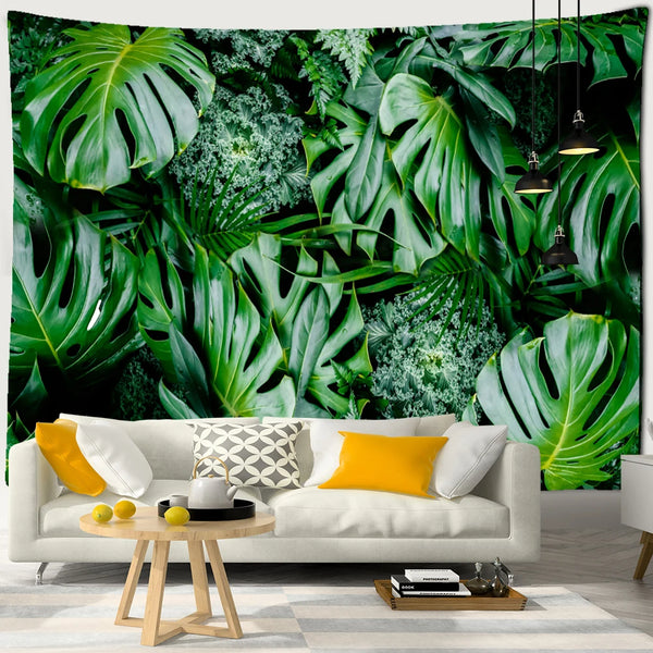 Tropical Palm Leaf Tapestry-ToShay.org