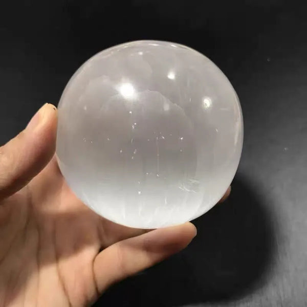 White Selenite Crystal Ball-ToShay.org