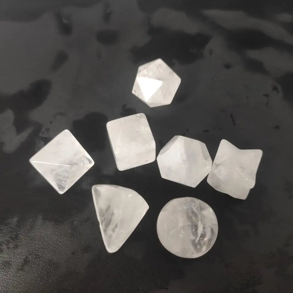 White Crystal Platonic Solids-ToShay.org